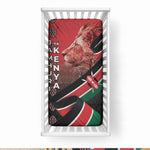 Jamhuri Ya Kenya Baby Bed Cover Patriotic Lion With Flag