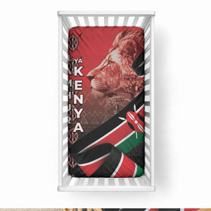 Jamhuri Ya Kenya Baby Bed Cover Patriotic Lion With Flag