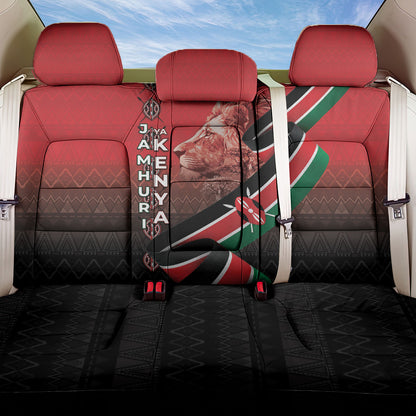 Jamhuri Ya Kenya Back Car Seat Cover Patriotic Lion With Flag
