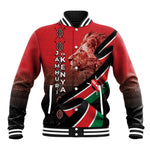 Jamhuri Ya Kenya Baseball Jacket Patriotic Lion With Flag