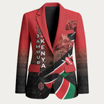 Jamhuri Ya Kenya Blazer Patriotic Lion With Flag