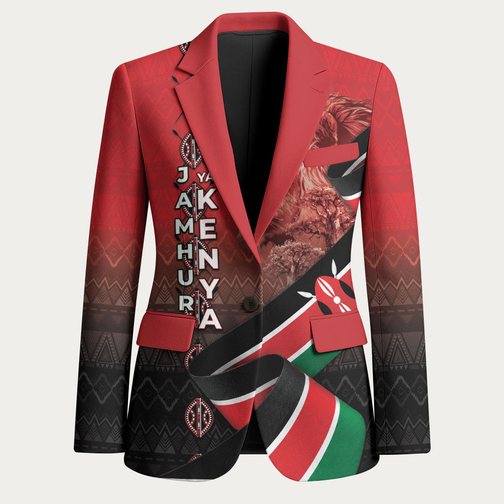 Jamhuri Ya Kenya Blazer Patriotic Lion With Flag