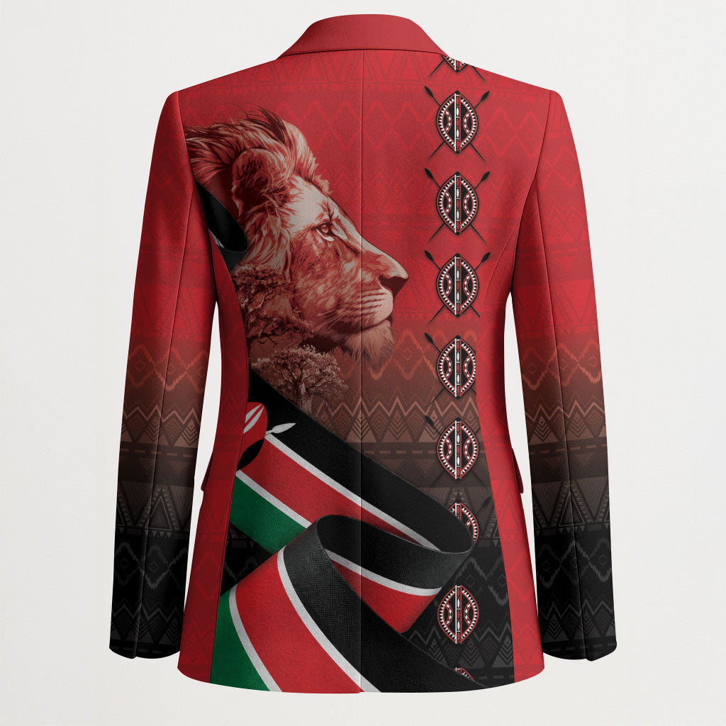 Jamhuri Ya Kenya Blazer Patriotic Lion With Flag