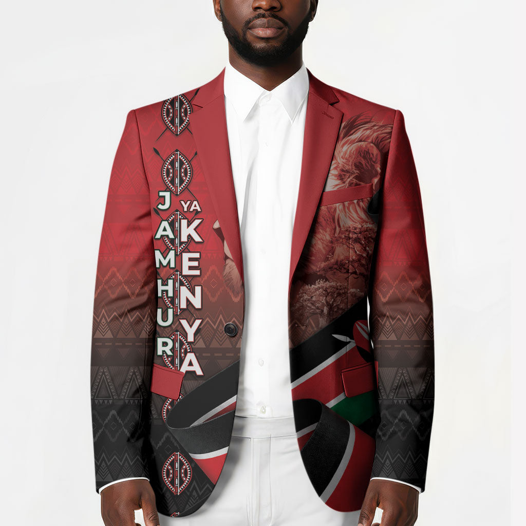 Jamhuri Ya Kenya Blazer Patriotic Lion With Flag