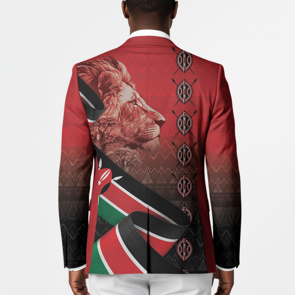 Jamhuri Ya Kenya Blazer Patriotic Lion With Flag