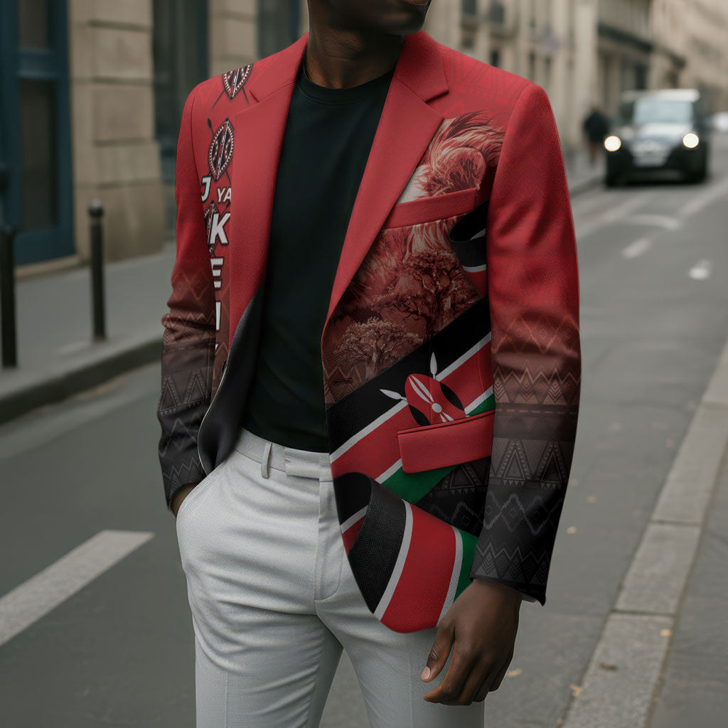 Jamhuri Ya Kenya Blazer Patriotic Lion With Flag
