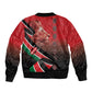 Jamhuri Ya Kenya Bomber Jacket Patriotic Lion With Flag