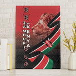 Jamhuri Ya Kenya Canvas Wall Art Patriotic Lion With Flag