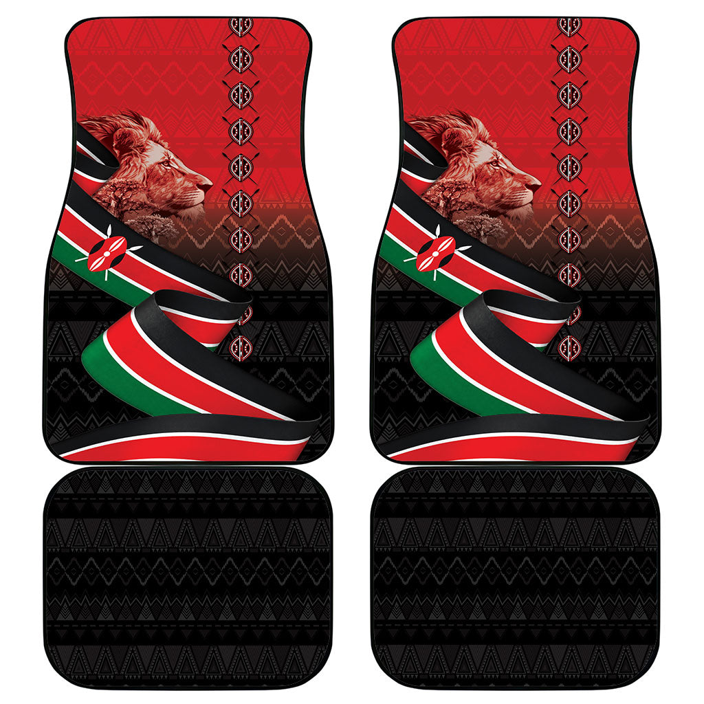 Jamhuri Ya Kenya Car Mats Patriotic Lion With Flag