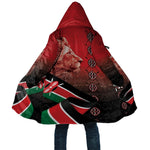 Jamhuri Ya Kenya Cloak Patriotic Lion With Flag