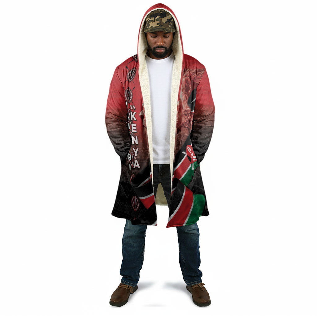 Jamhuri Ya Kenya Cloak Patriotic Lion With Flag