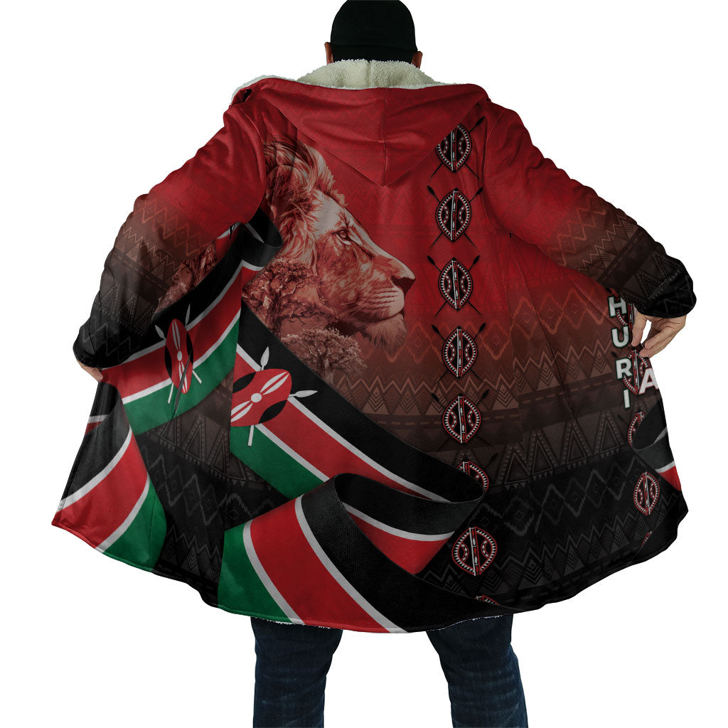 Jamhuri Ya Kenya Cloak Patriotic Lion With Flag