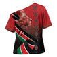 Jamhuri Ya Kenya Cross Shoulder Shirt Patriotic Lion With Flag