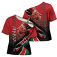 Jamhuri Ya Kenya Cross Shoulder Shirt Patriotic Lion With Flag