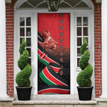 Jamhuri Ya Kenya Door Cover Patriotic Lion With Flag