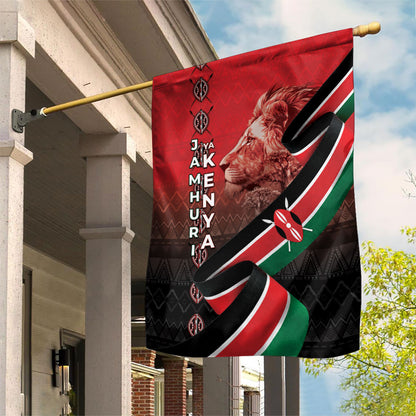 Jamhuri Ya Kenya Garden Flag Patriotic Lion With Flag