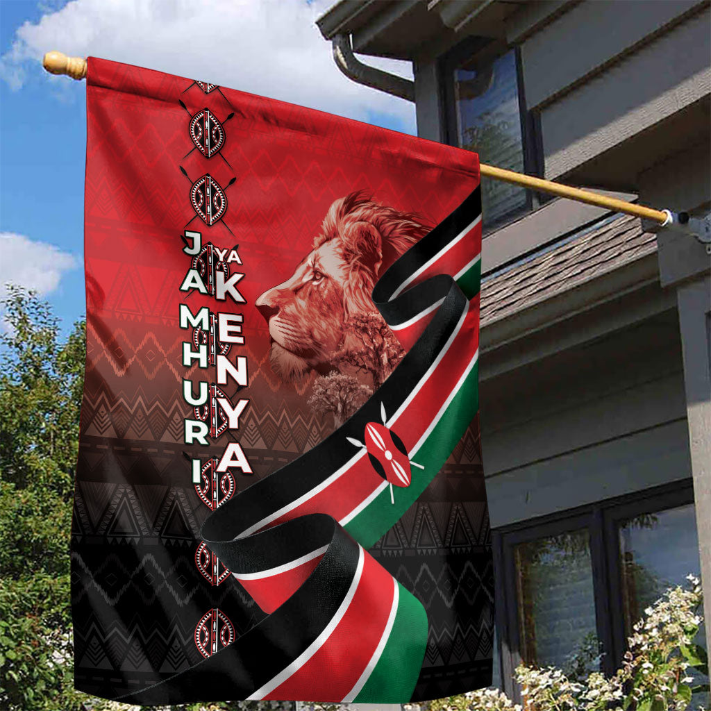 Jamhuri Ya Kenya Garden Flag Patriotic Lion With Flag