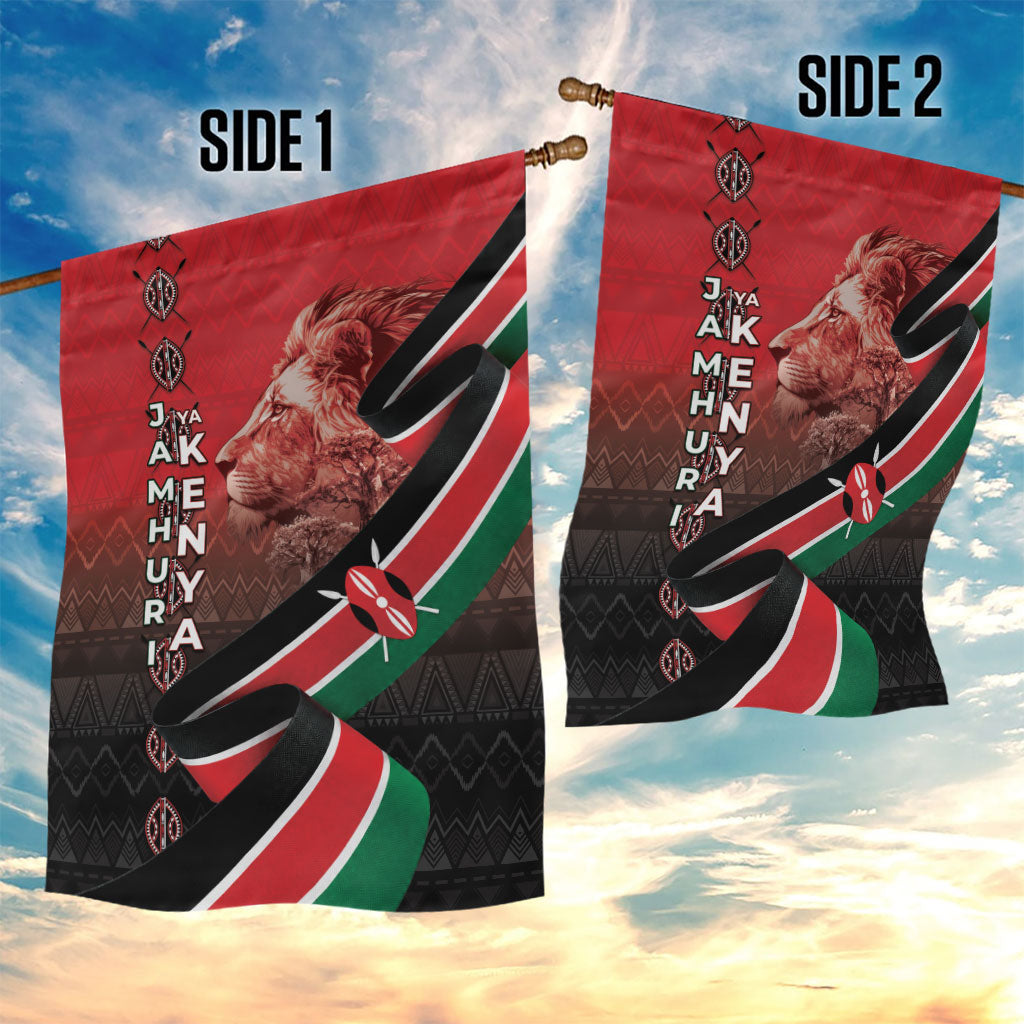 Jamhuri Ya Kenya Garden Flag Patriotic Lion With Flag