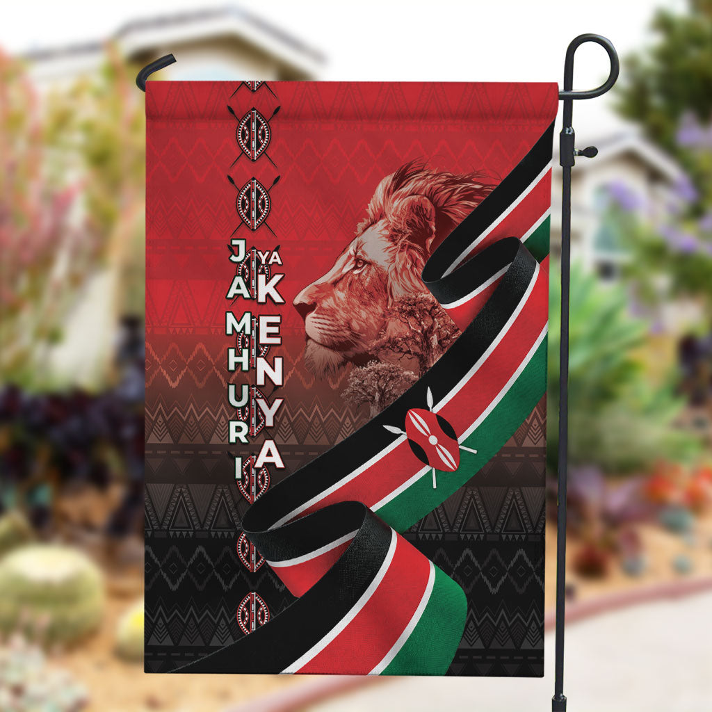 Jamhuri Ya Kenya Garden Flag Patriotic Lion With Flag