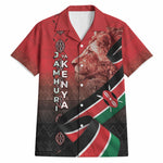 Jamhuri Ya Kenya Hawaiian Shirt Patriotic Lion With Flag