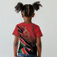 Jamhuri Ya Kenya Kid T shirt Patriotic Lion With Flag