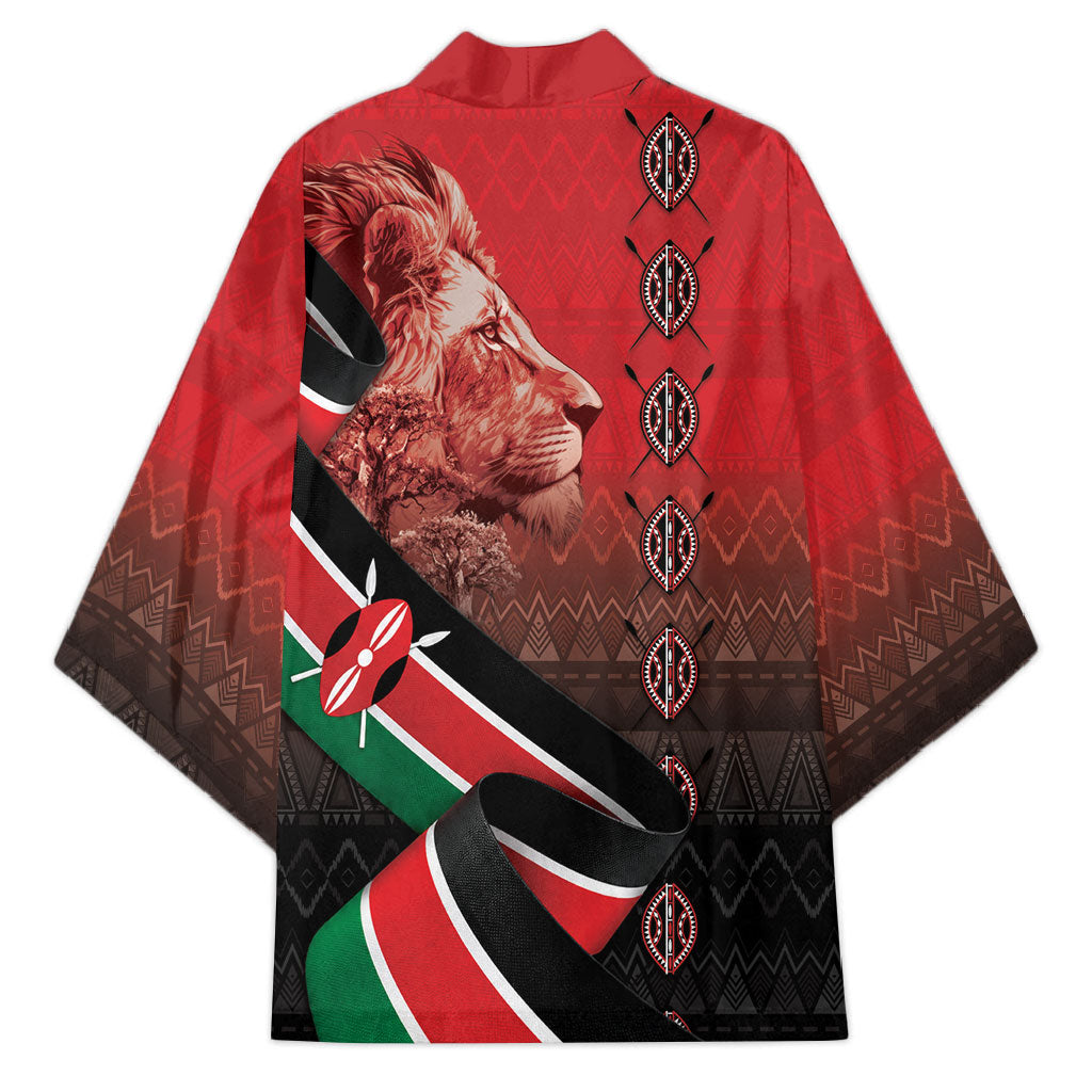 Jamhuri Ya Kenya Kimono Patriotic Lion With Flag