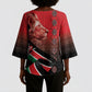Jamhuri Ya Kenya Kimono Sleeve Blouse Patriotic Lion With Flag