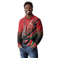Jamhuri Ya Kenya Long Sleeve Polo Shirt Patriotic Lion With Flag