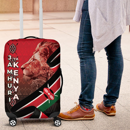 Jamhuri Ya Kenya Luggage Cover Patriotic Lion With Flag