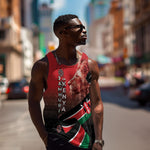 Jamhuri Ya Kenya Men Tank Top Patriotic Lion With Flag