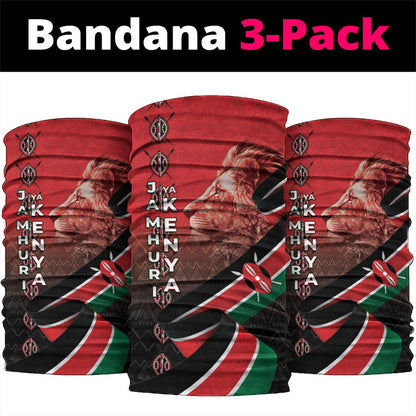 Jamhuri Ya Kenya Neck Gaiter Patriotic Lion With Flag