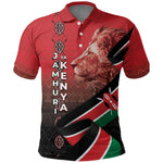 Jamhuri Ya Kenya Polo Shirt Patriotic Lion With Flag