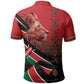 Jamhuri Ya Kenya Polo Shirt Patriotic Lion With Flag