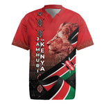 Jamhuri Ya Kenya Rugby Jersey Patriotic Lion With Flag