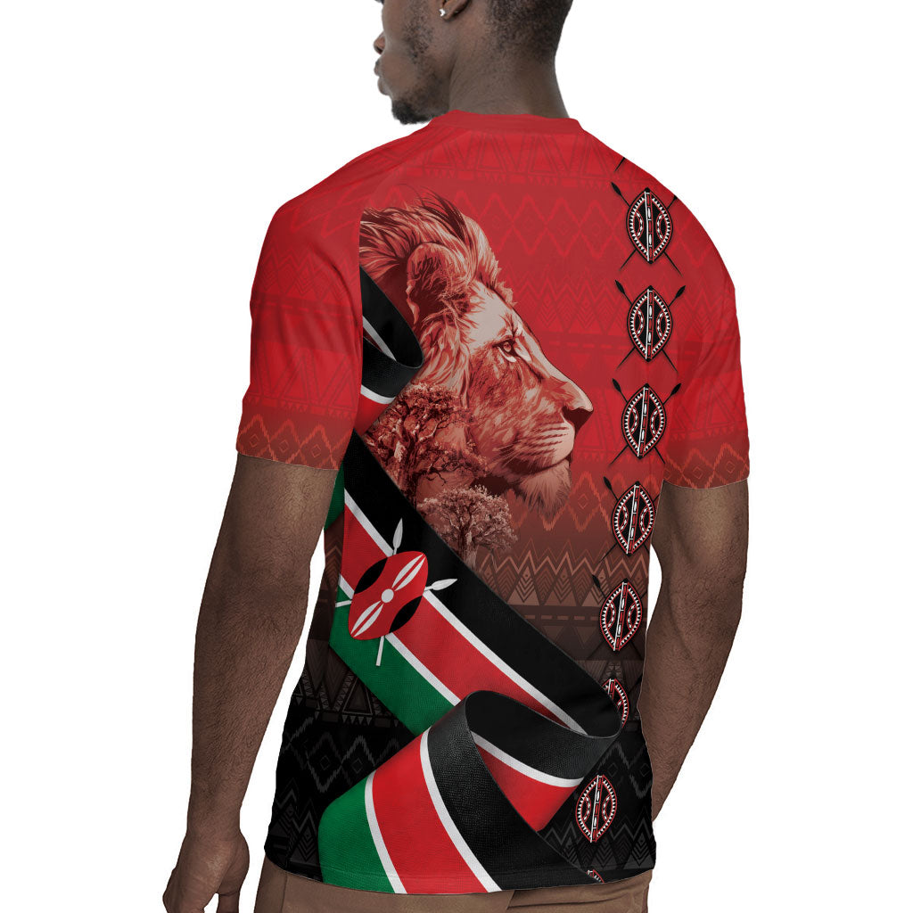 Jamhuri Ya Kenya Rugby Jersey Patriotic Lion With Flag