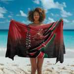 Jamhuri Ya Kenya Sarong Patriotic Lion With Flag