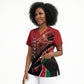 Jamhuri Ya Kenya Scrub Top Patriotic Lion With Flag