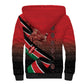Jamhuri Ya Kenya Sherpa Hoodie Patriotic Lion With Flag