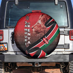 Jamhuri Ya Kenya Spare Tire Cover Patriotic Lion With Flag