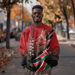 Jamhuri Ya Kenya Sweatshirt Patriotic Lion With Flag