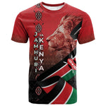 Jamhuri Ya Kenya T shirt Patriotic Lion With Flag