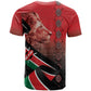 Jamhuri Ya Kenya T shirt Patriotic Lion With Flag