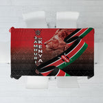 Jamhuri Ya Kenya Tablecloth Patriotic Lion With Flag