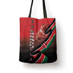 Jamhuri Ya Kenya Tote Bag Patriotic Lion With Flag