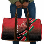 Jamhuri Ya Kenya Travel Bag Patriotic Lion With Flag