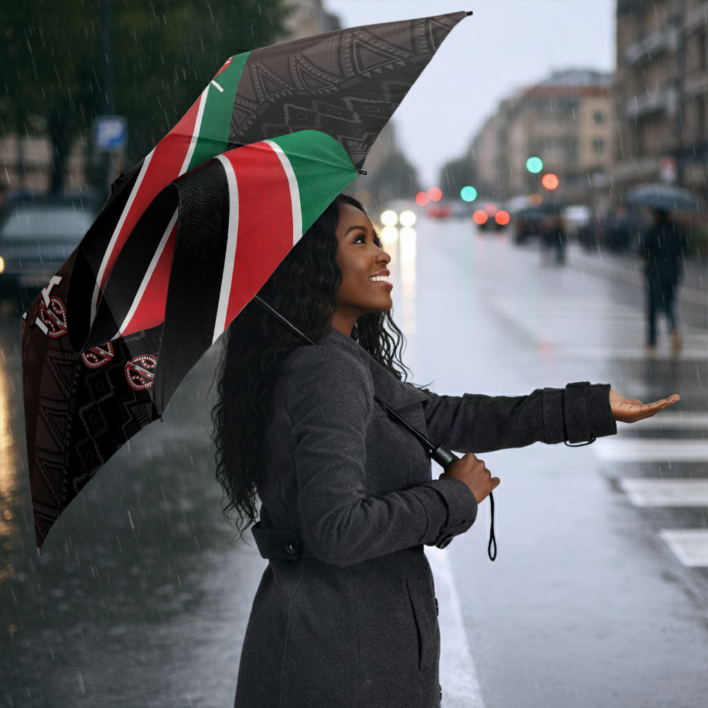 Jamhuri Ya Kenya Umbrella Patriotic Lion With Flag