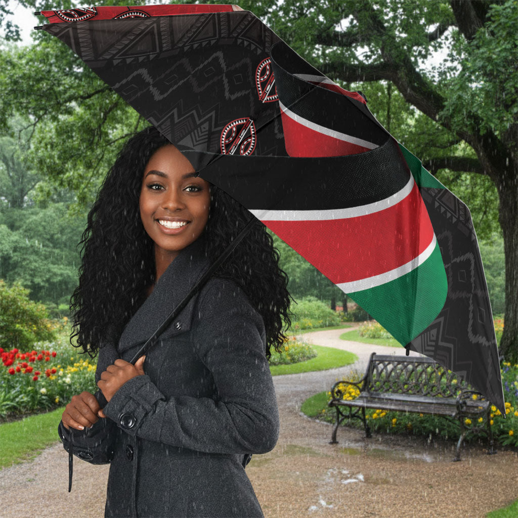 Jamhuri Ya Kenya Umbrella Patriotic Lion With Flag