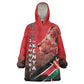 Jamhuri Ya Kenya Wearable Blanket Hoodie Patriotic Lion With Flag