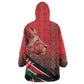 Jamhuri Ya Kenya Wearable Blanket Hoodie Patriotic Lion With Flag
