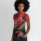 Jamhuri Ya Kenya Women Polo Shirt Patriotic Lion With Flag